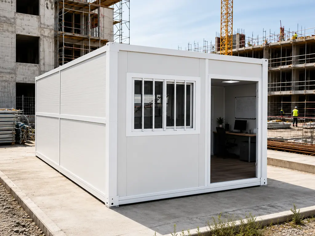 Oficina modular Express plegable montada en terreno